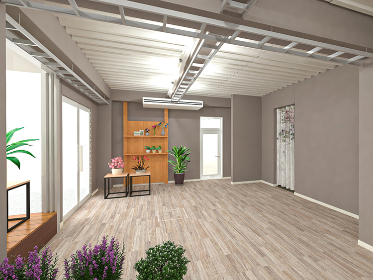 【イメージパース】全体のカラーはおしゃれなグレージュで統一